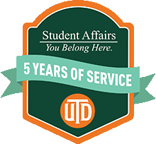 ut dallas five year service badge
